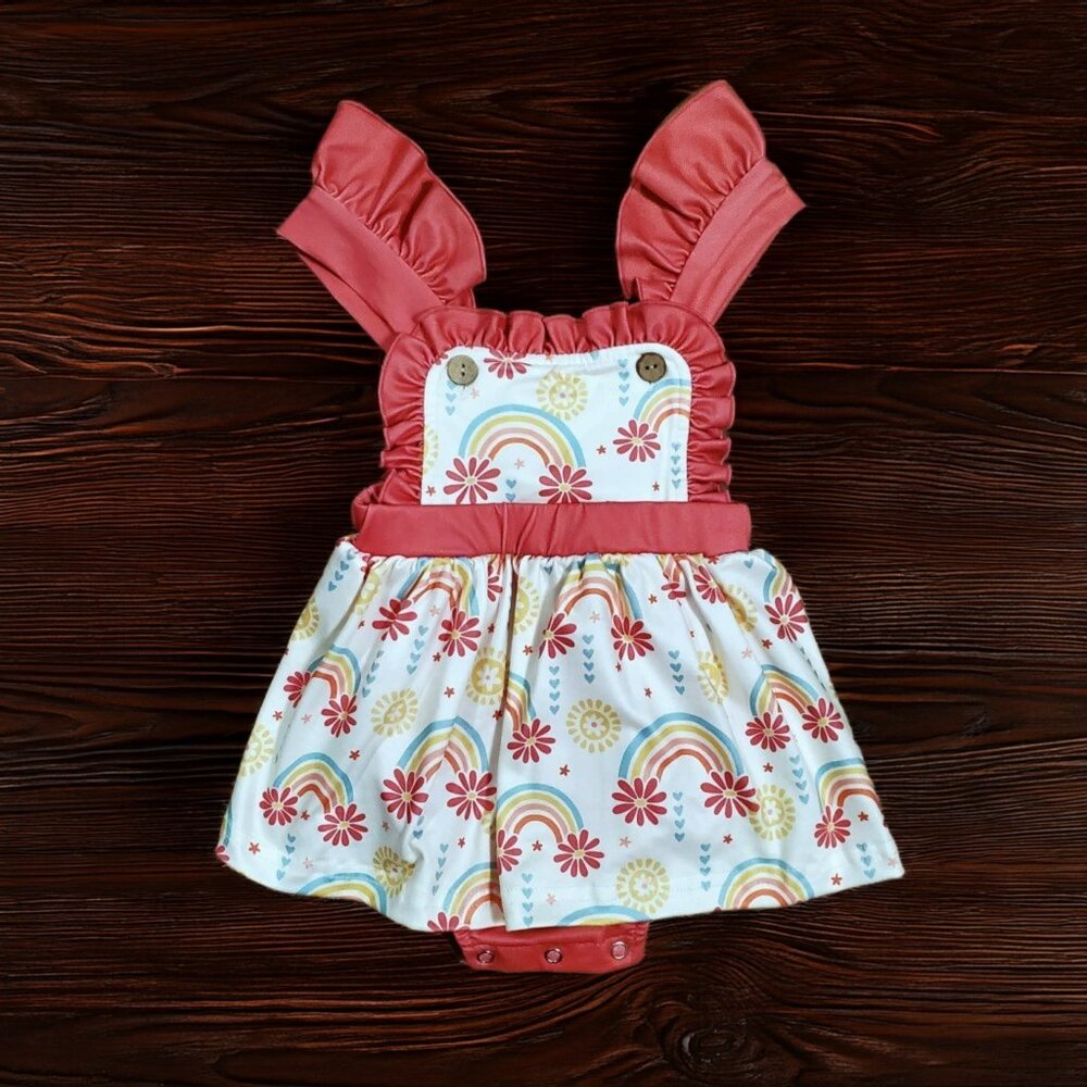 NWT Pete + Lucy Rainbow Romper Size 9-12m